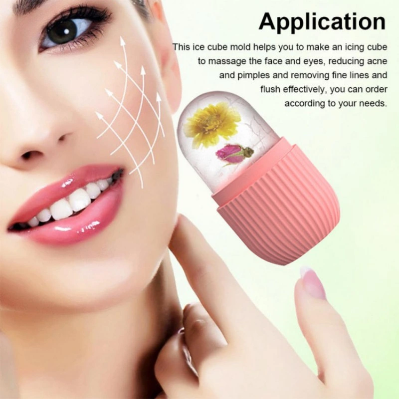 2023 Ice Cube Facial Roller Facial Beauty Ice Roller for Face Massage Silicone Face Ice Mold for Face