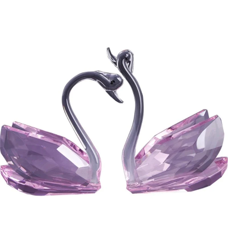 Creative Crystal Swans Wedding Gifts &amp; Crafts