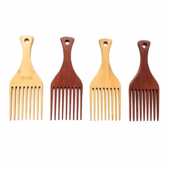 Custom Logo Honey Wide Tooth Unbraider Butterfly Wood Wooden Scalp Massage Natural Detangling Hair Brush Comb