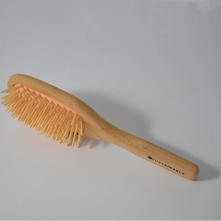 Custom Logo Honey Wide Tooth Unbraider Butterfly Wood Wooden Scalp Massage Natural Detangling Hair Brush Comb