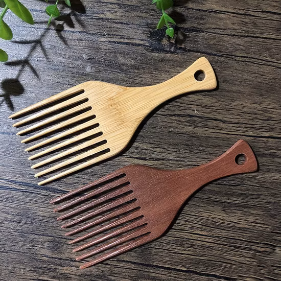 Custom Logo Honey Wide Tooth Unbraider Butterfly Wood Wooden Scalp Massage Natural Detangling Hair Brush Comb